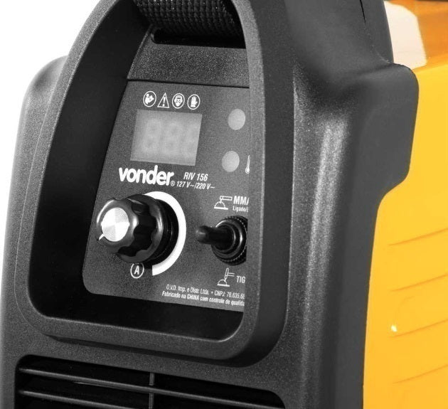 INVERSOR PARA SOLDA COM DISPLAY DIGITAL MONOFÁSICO 127V 220V SELEÇÃO AUTOMÁTICA 68.78.156.000 VONDER